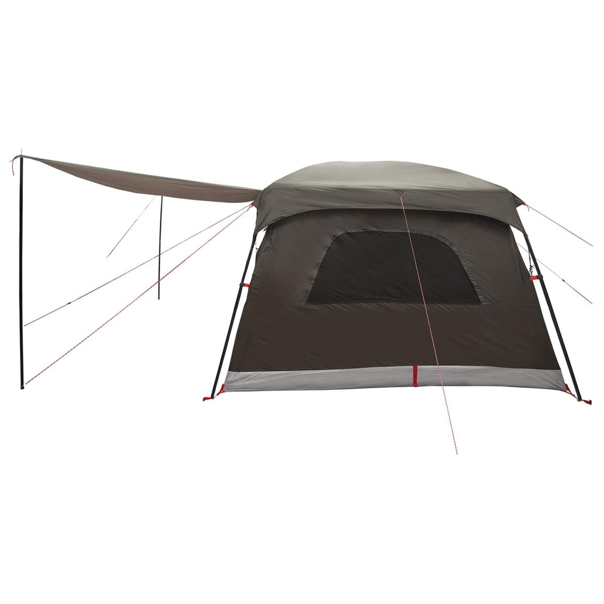 vidaXL Οικογενειακή Σκηνή με στέγη Καφέ Γκρι 500 x 400 x 230 εκ
