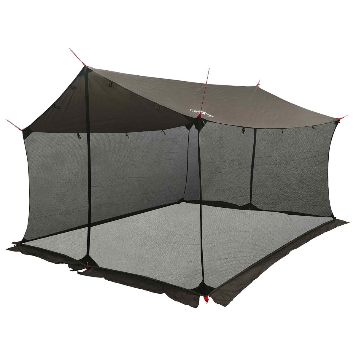vidaXL Σκηνή κατασκήνωσης με πλέγμα Καφέ Γκρι 340 x 260 x 220 εκ