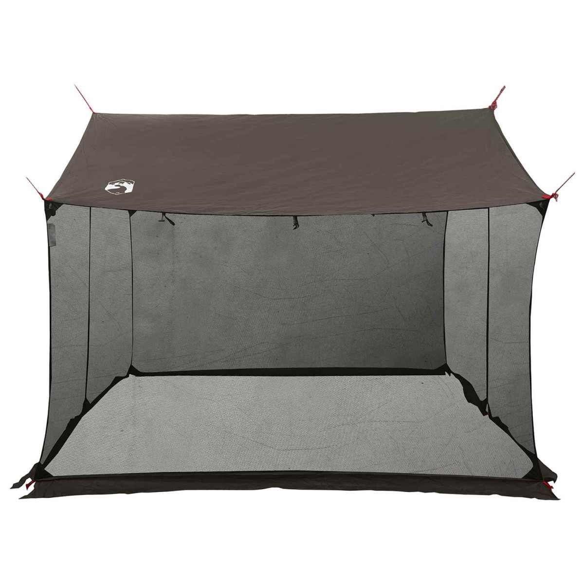 vidaXL Σκηνή κατασκήνωσης με πλέγμα Καφέ Γκρι 340 x 260 x 220 εκ
