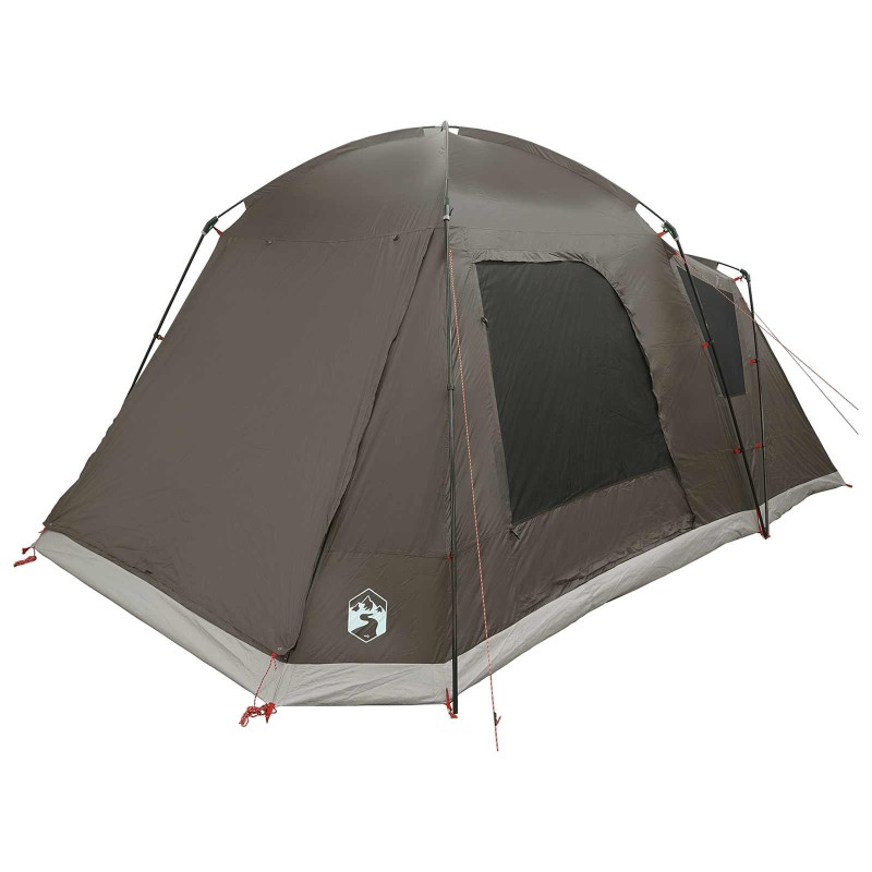 vidaXL Καταφύγιο Τέντας Καφέ γκρι 8 ατόμων Πολυεστέρας και Χάλυβας