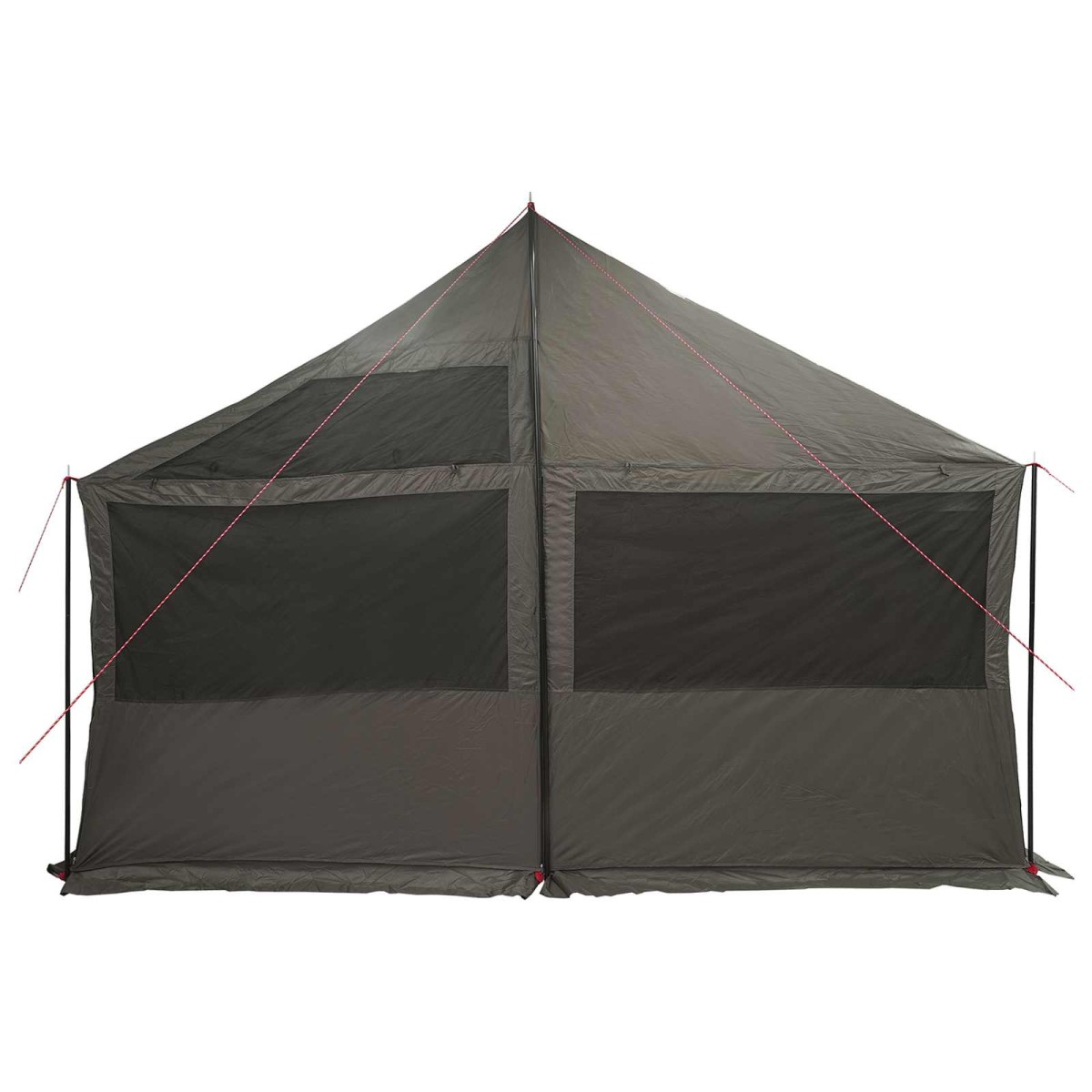 vidaXL Οικογενειακή Σκηνή με στέγη Καφέ γκρι 450 x 400 x 265 εκ