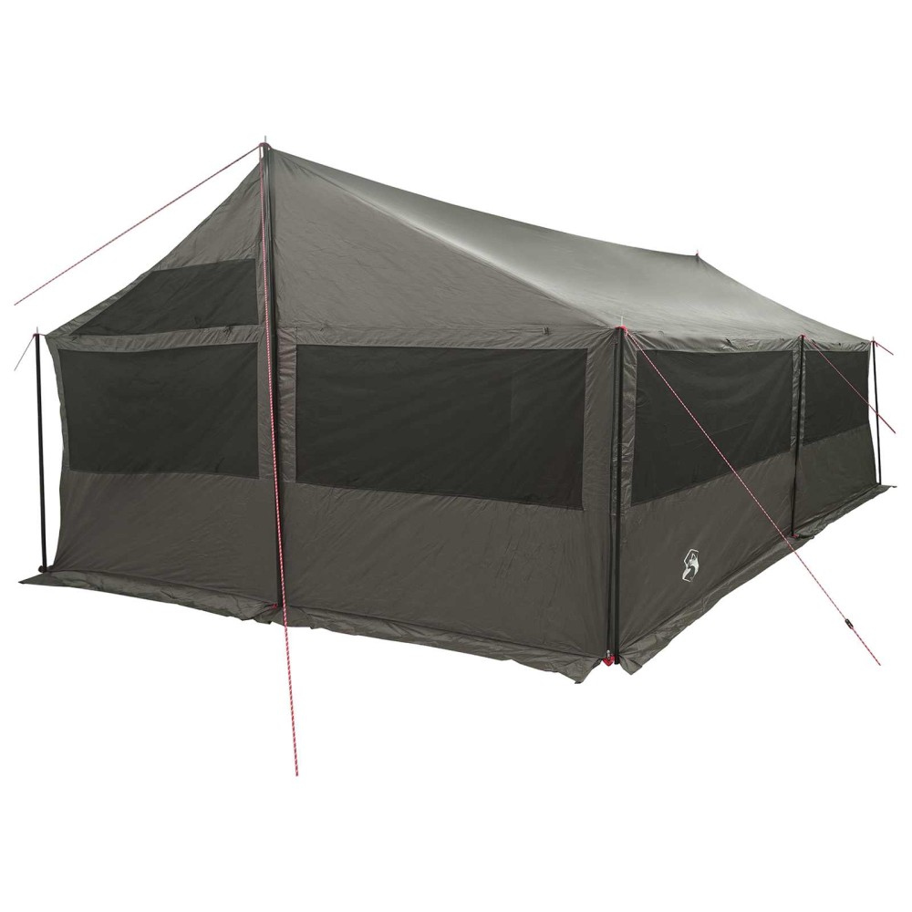 vidaXL Οικογενειακή Σκηνή με στέγη Καφέ γκρι 600 x 400 x 268 εκ.
