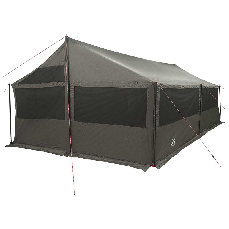 vidaXL Οικογενειακή Σκηνή με στέγη Καφέ γκρι 600 x 400 x 268 εκ.