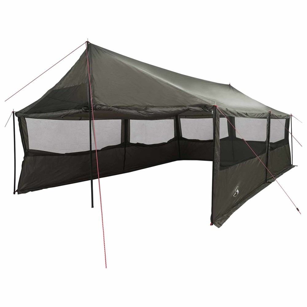 vidaXL Οικογενειακή Σκηνή με στέγη Καφέ γκρι 600 x 400 x 268 εκ.
