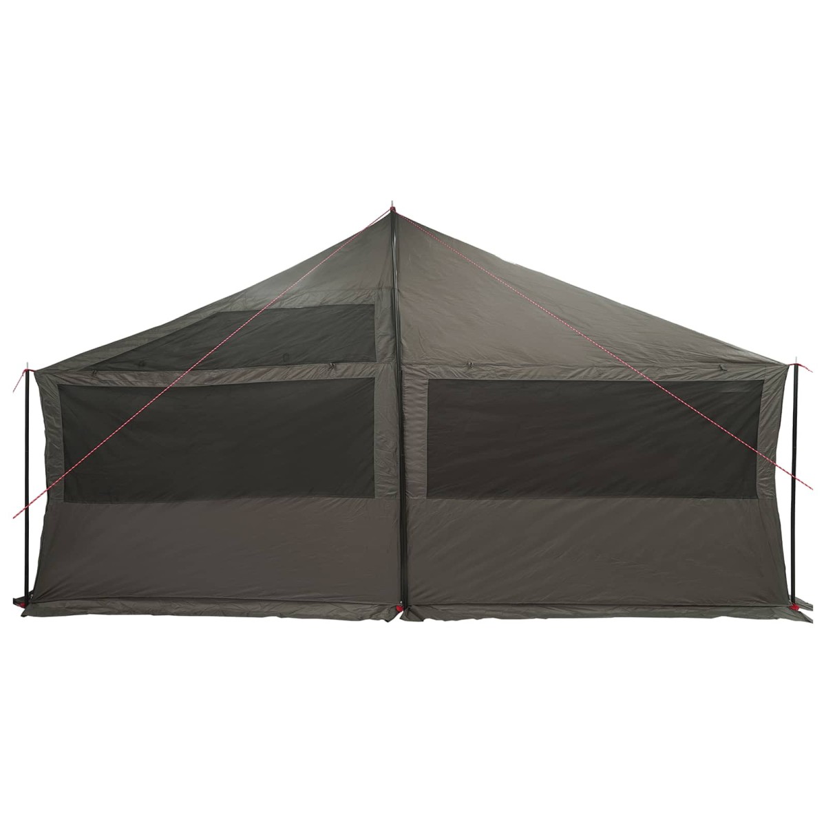 vidaXL Οικογενειακή Σκηνή με στέγη Καφέ γκρι 600 x 400 x 268 εκ.