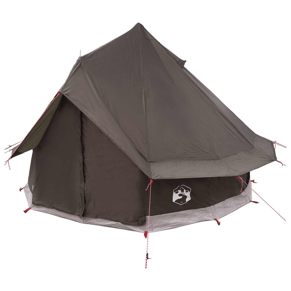 vidaXL Σκηνή Τιπί Καφέ Γκρι 250 x 250 cm Πολυεστέρας και Χάλυβας