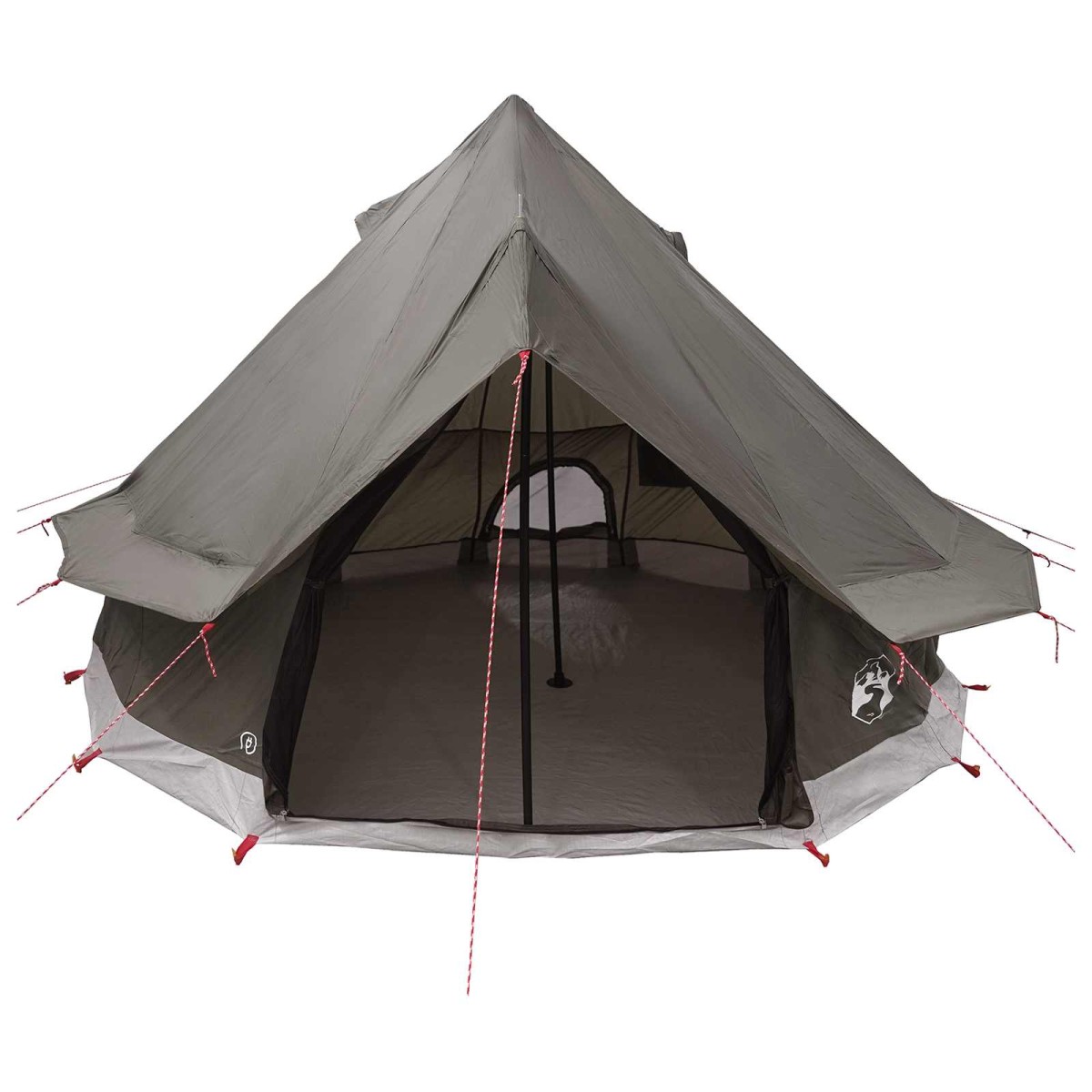 vidaXL Σκηνή Τιπί Καφέ Γκρι 250 x 250 cm Πολυεστέρας και Χάλυβας