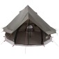 vidaXL Σκηνή Τιπί Καφέ Γκρι 250 x 250 cm Πολυεστέρας και Χάλυβας