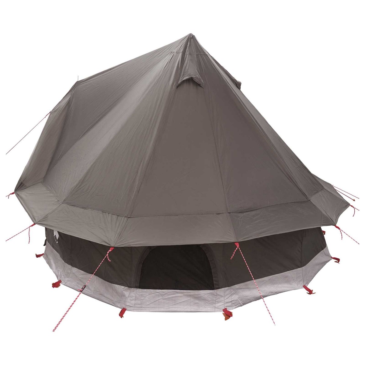 vidaXL Σκηνή Τιπί Καφέ Γκρι 250 x 250 cm Πολυεστέρας και Χάλυβας