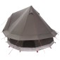vidaXL Σκηνή Τιπί Καφέ Γκρι 250 x 250 cm Πολυεστέρας και Χάλυβας
