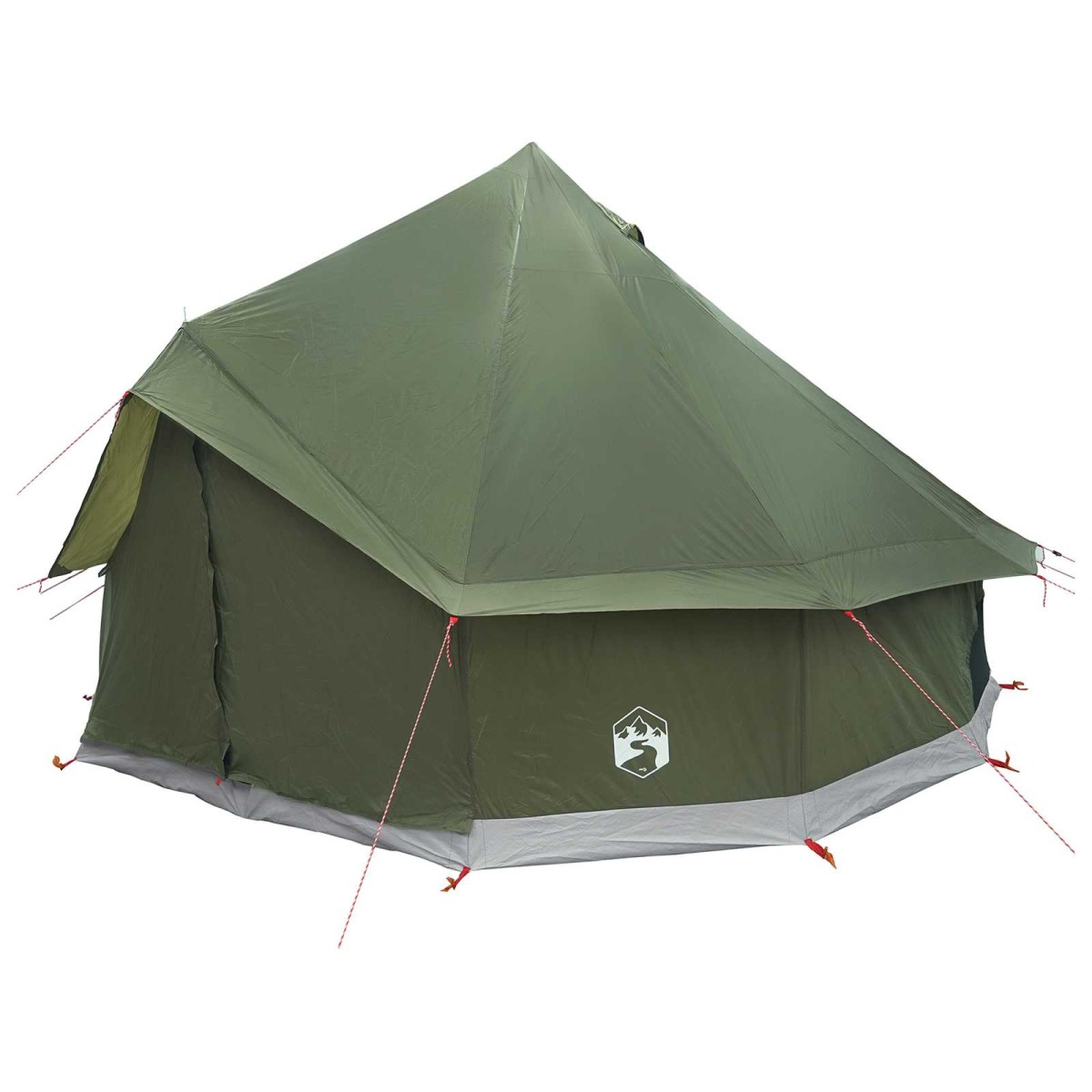 vidaXL Σκηνή Τιπί Λαδί 300 x 300 x 200 cm Πολυεστέρας και Χάλυβας