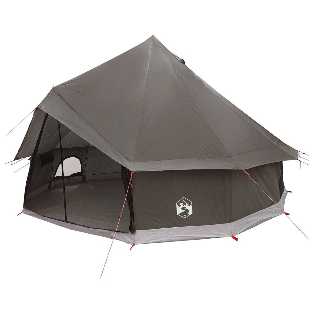 vidaXL Σκηνή Τιπί Καφέ Γκρι 300 x 300 x 200 cm Πολυεστέρας και Χάλυβας