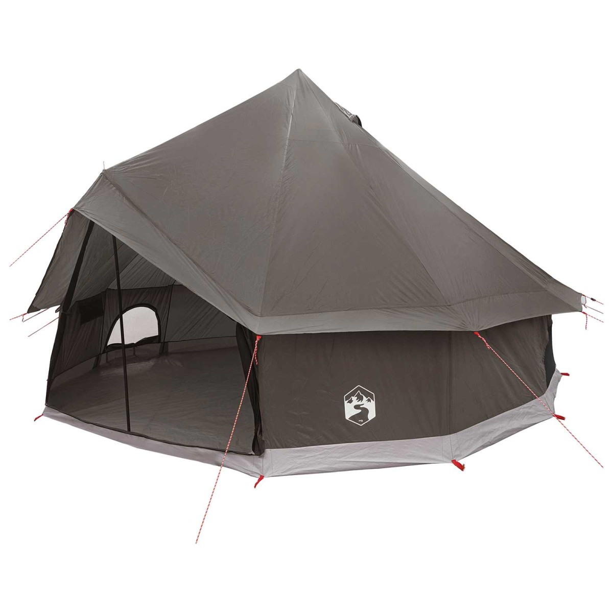 vidaXL Σκηνή Τιπί Καφέ Γκρι 300 x 300 x 200 cm Πολυεστέρας και Χάλυβας