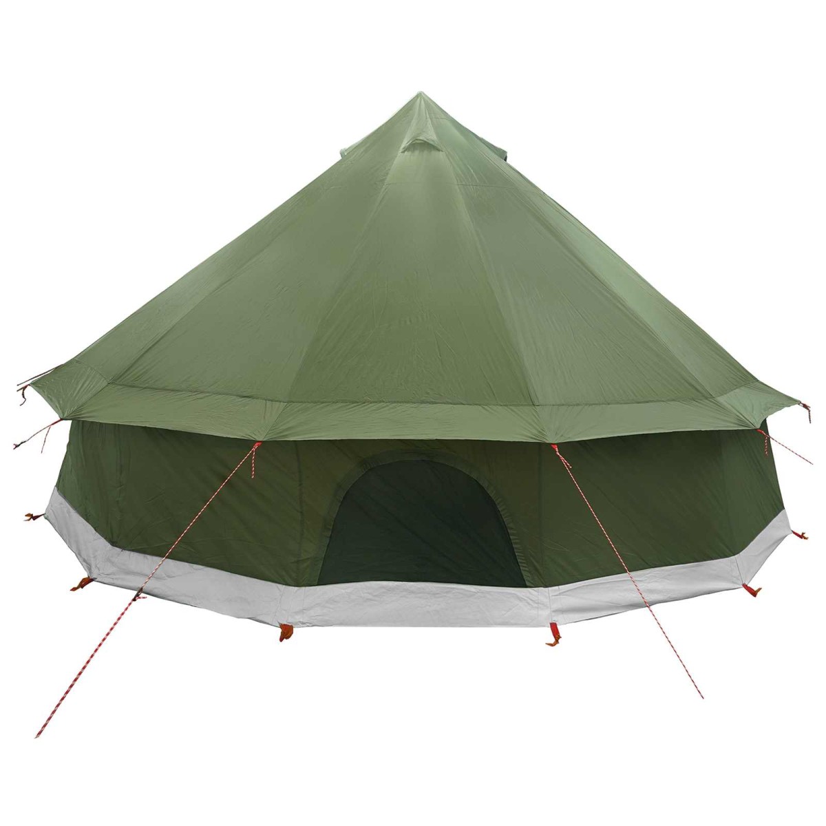 vidaXL Σκηνή Τιπί Λαδί 400 x 400 x 250 εκ. Πολυεστέρας και Χάλυβας