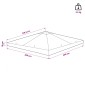 vidaXL Κάλυμμα Γκαζebo Taupe 300 x 300 cm Πολυεστέρας και Χάλυβας