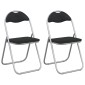 vidaXL Πτυσσόμενη Καρέκλα 2 pcs Μαύρο και Γκρι 48 x 43,5 x 81 εκ.