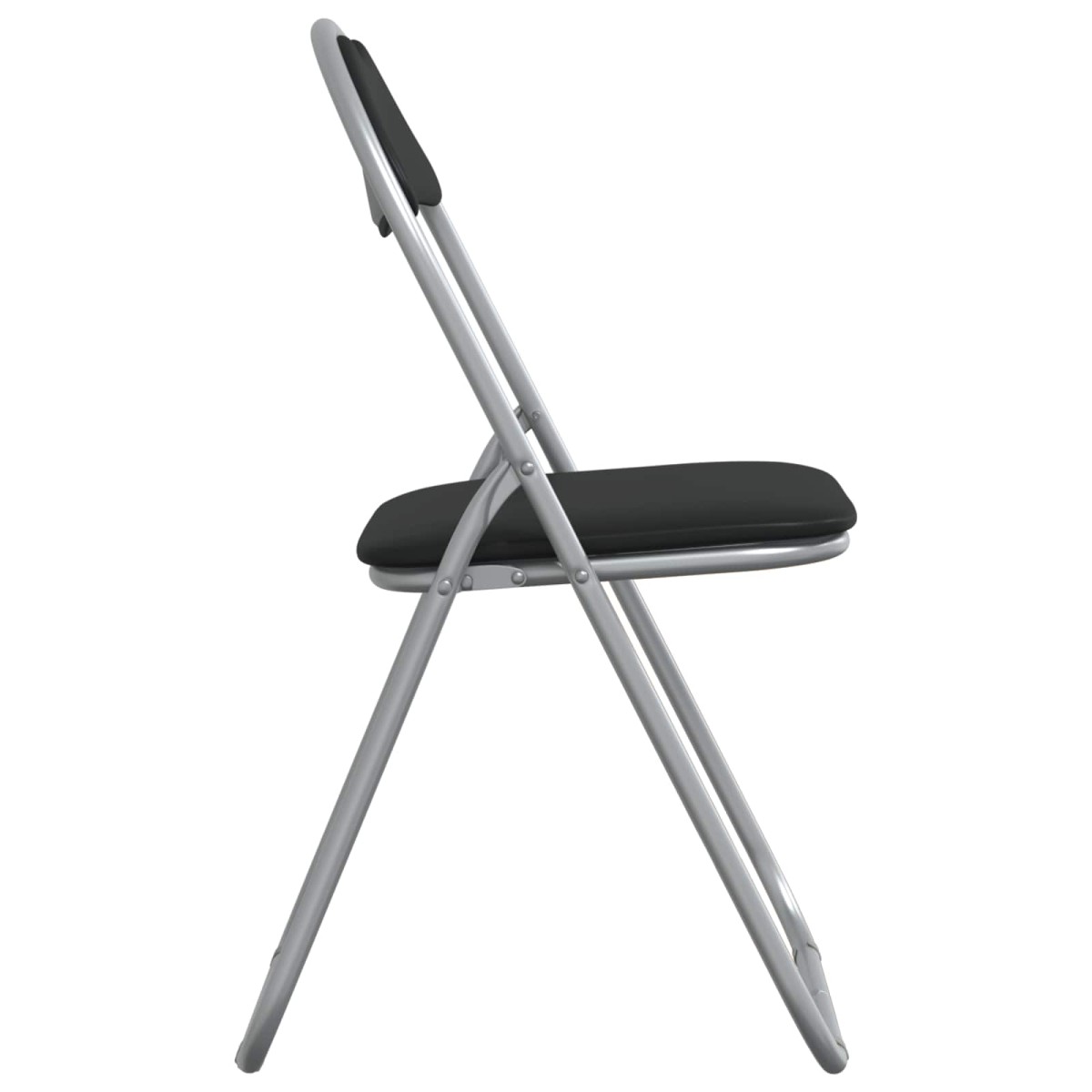 vidaXL Πτυσσόμενη Καρέκλα 2 pcs Μαύρο και Γκρι 48 x 43,5 x 81 εκ.