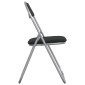 vidaXL Πτυσσόμενη Καρέκλα 2 pcs Μαύρο και Γκρι 48 x 43,5 x 81 εκ.