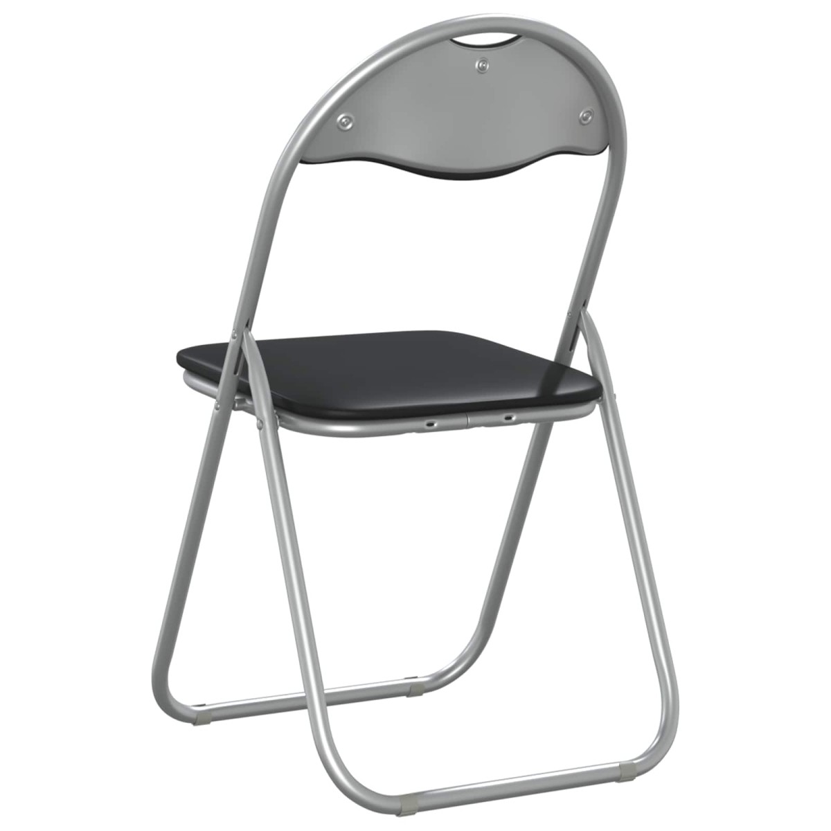 vidaXL Πτυσσόμενη Καρέκλα 2 pcs Μαύρο και Γκρι 48 x 43,5 x 81 εκ.