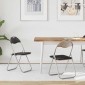 vidaXL Πτυσσόμενη Καρέκλα 2 pcs Μαύρο και Γκρι 48 x 43,5 x 81 εκ.
