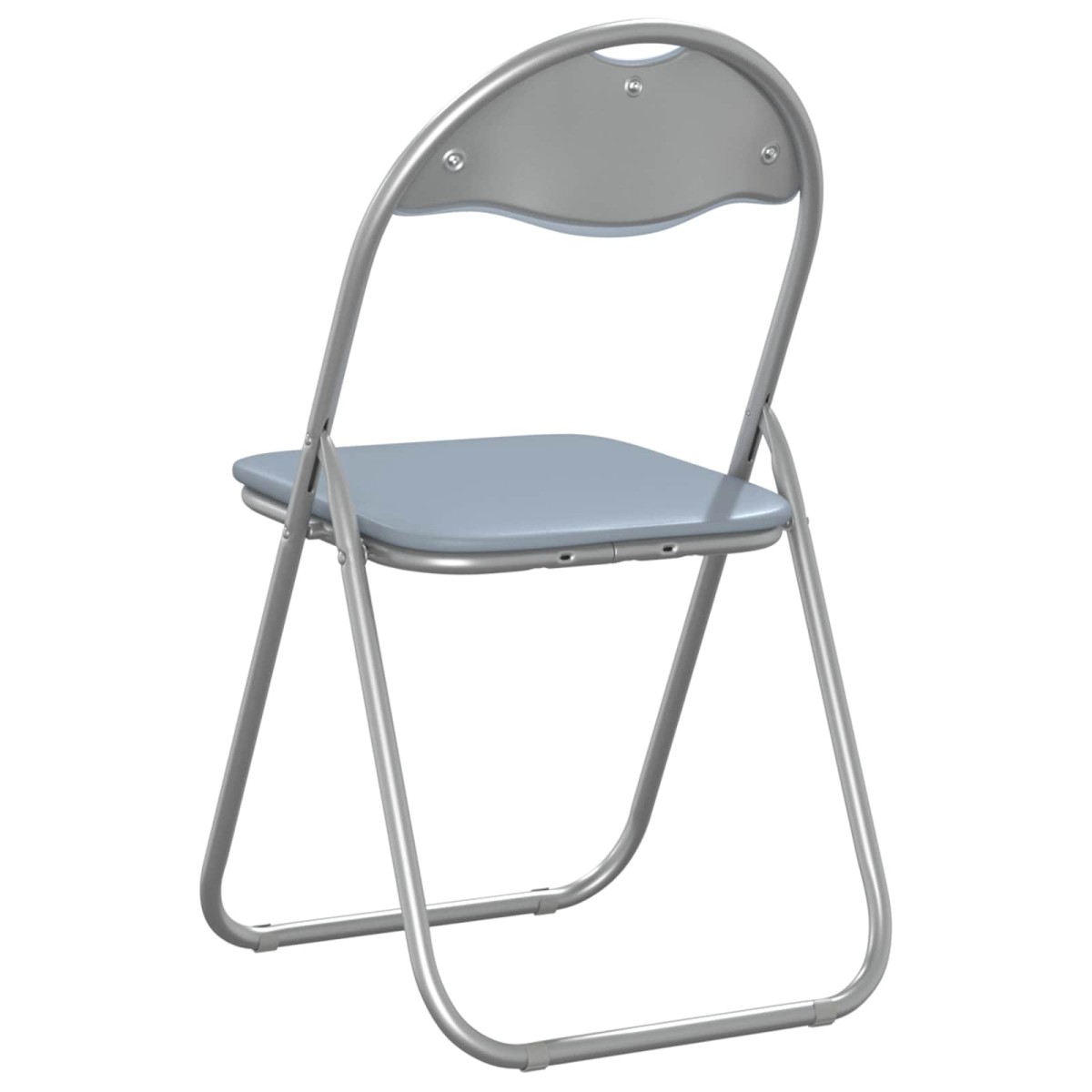 vidaXL Πτυσσόμενη Καρέκλα 2 τμχ. Τεχνητό Δέρμα Γκρι 48 x 43,5 x 81 εκ.