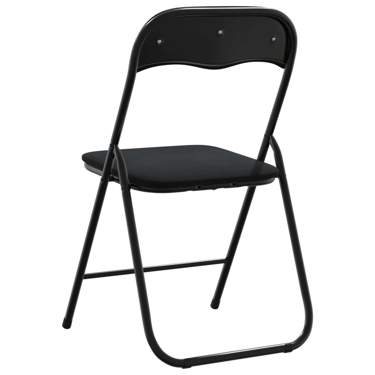 vidaXL Πτυσσόμενη Καρέκλα 2 τμχ. Βελούδο Μαύρο 48 x 44 x 78 εκ