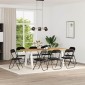 vidaXL Πτυσσόμενη Καρέκλα 8 τμχ. Βελούδο Μαύρο 48 x 44 x 78 εκ