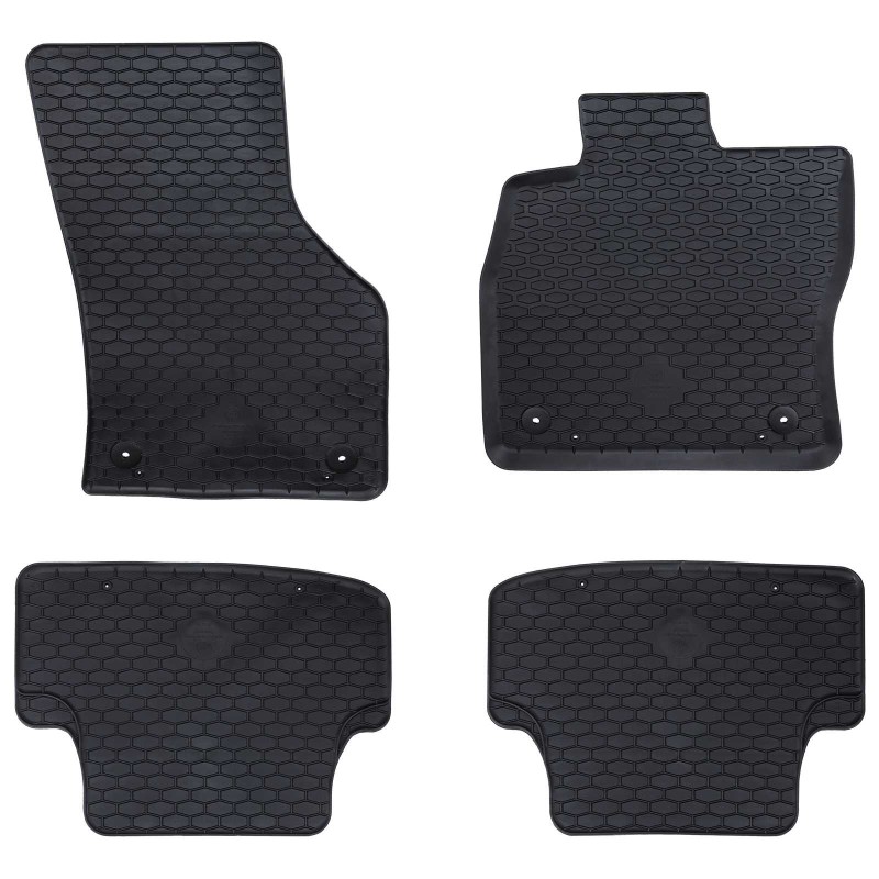 vidaXL Πατάκι αυτοκινήτου 4 pcs Μαύρο κατάλληλο για Audi A3 2012-2020