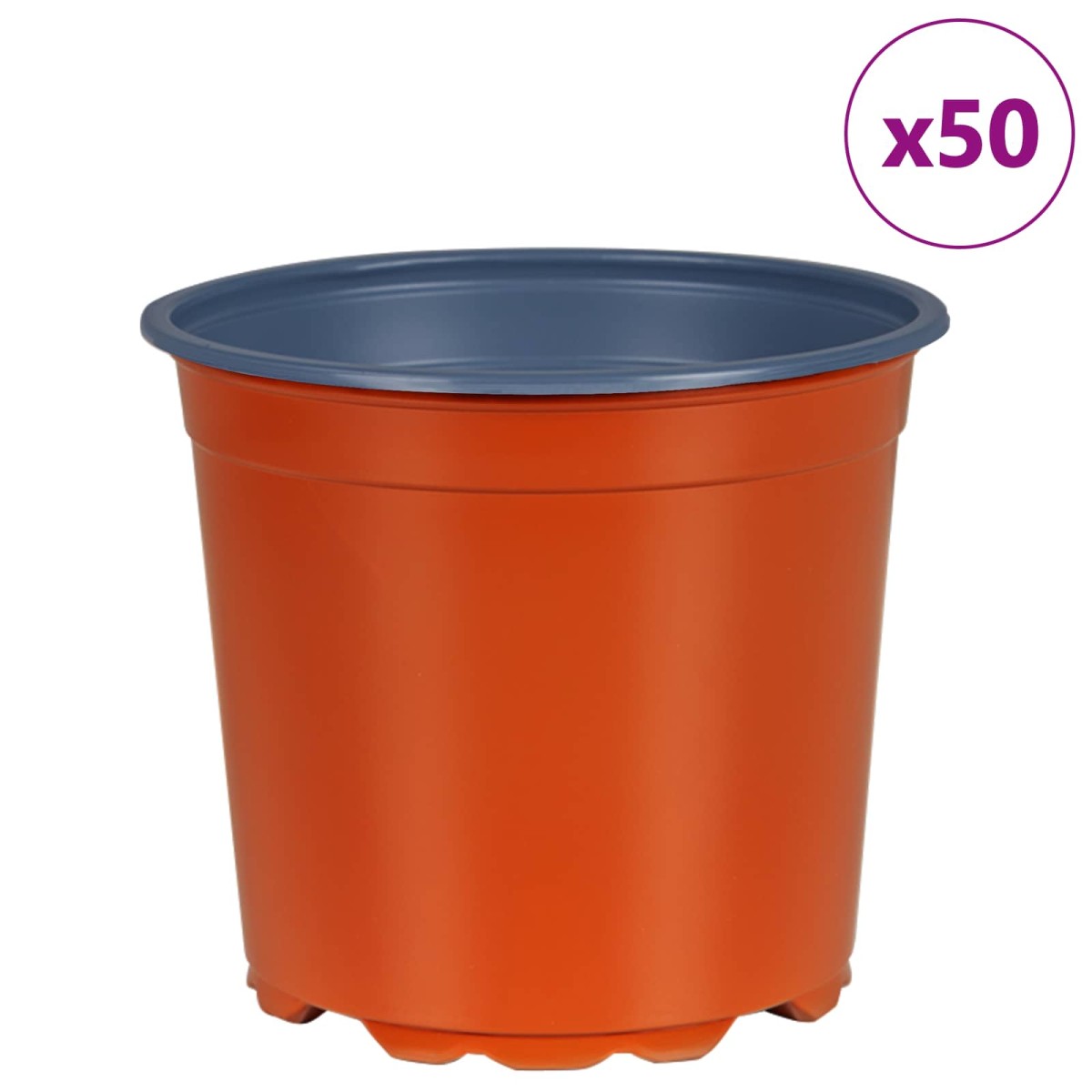 vidaXL Στρογγυλή Γλάστρα Λουλουδιών 50 τμχ. Τερακότα Ø 15 x 13 εκ