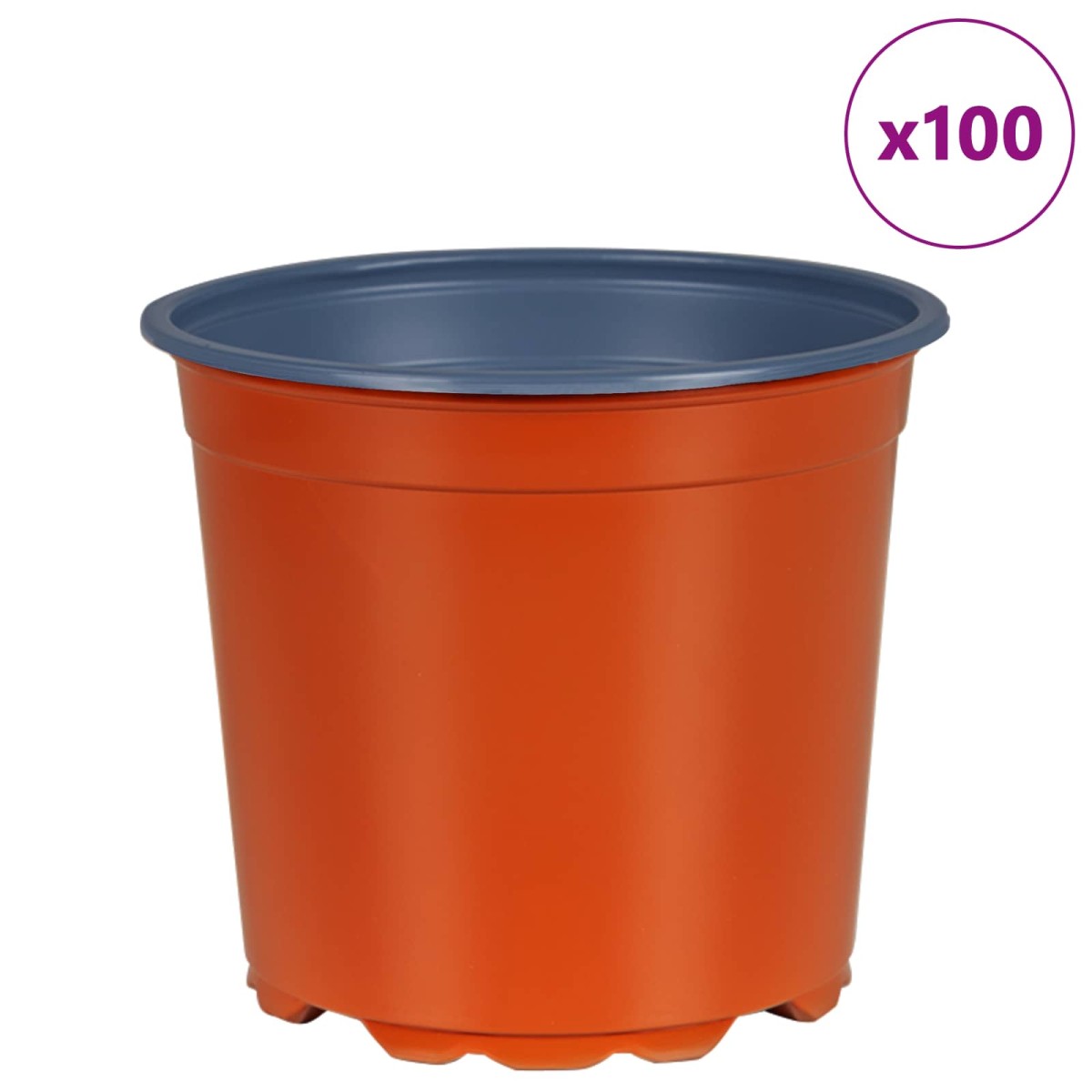vidaXL Στρογγυλή Γλάστρα Λουλουδιών 100 τμχ. Τερακότα Ø 15 x 13 εκ