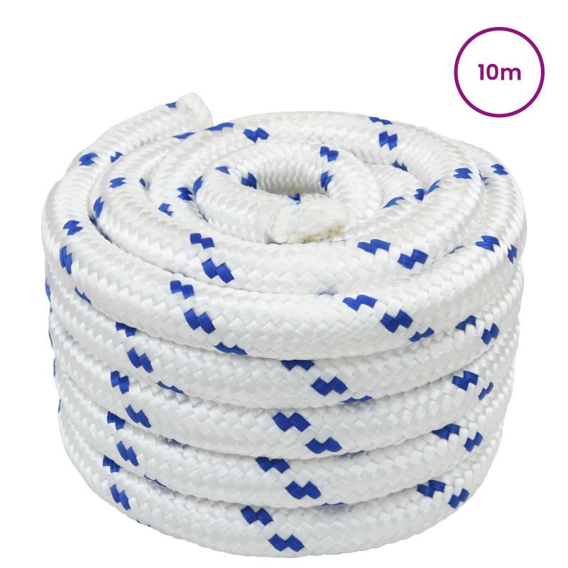vidaXL Σχοινί Boat 6 mm 10 m Λευκό και Μπλε