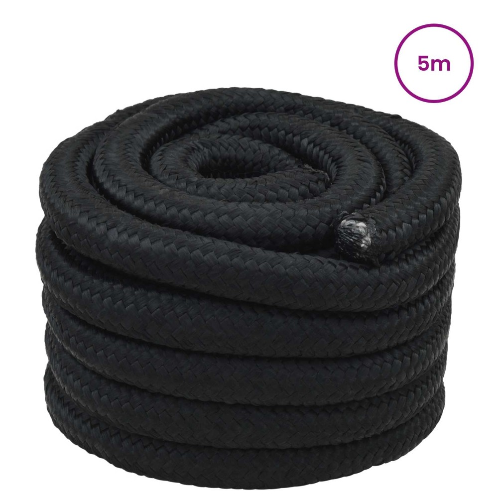 vidaXL Σχοινί Boat 3 mm 5 m Μαύρο PP