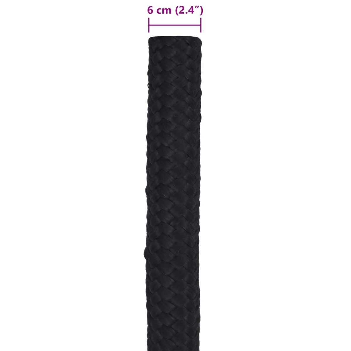 vidaXL Σχοινί Boat 6 mm 10 m Μαύρο