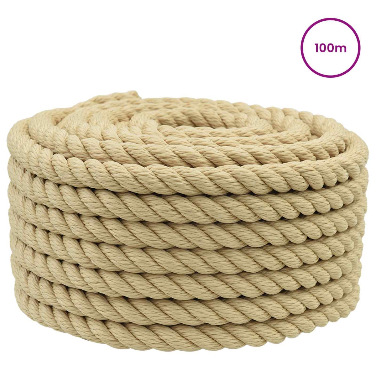vidaXL Σχοινί Boat 18 mm 100 m Φυσικό