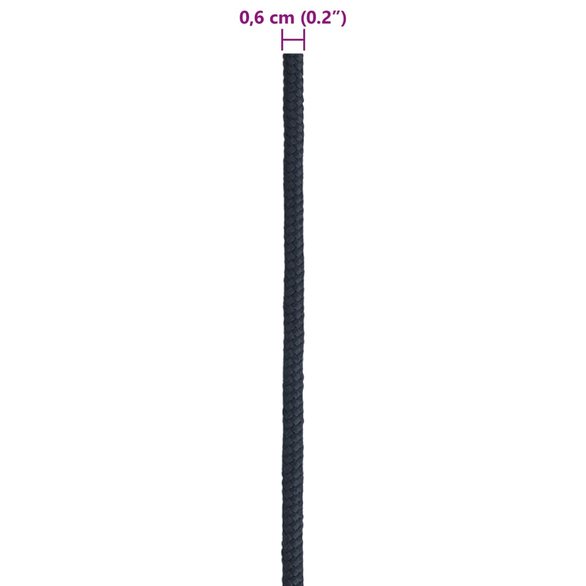vidaXL Σχοινί Boat 0.6 mm 500 m Βασιλικό Μπλε Πολυεστέρας