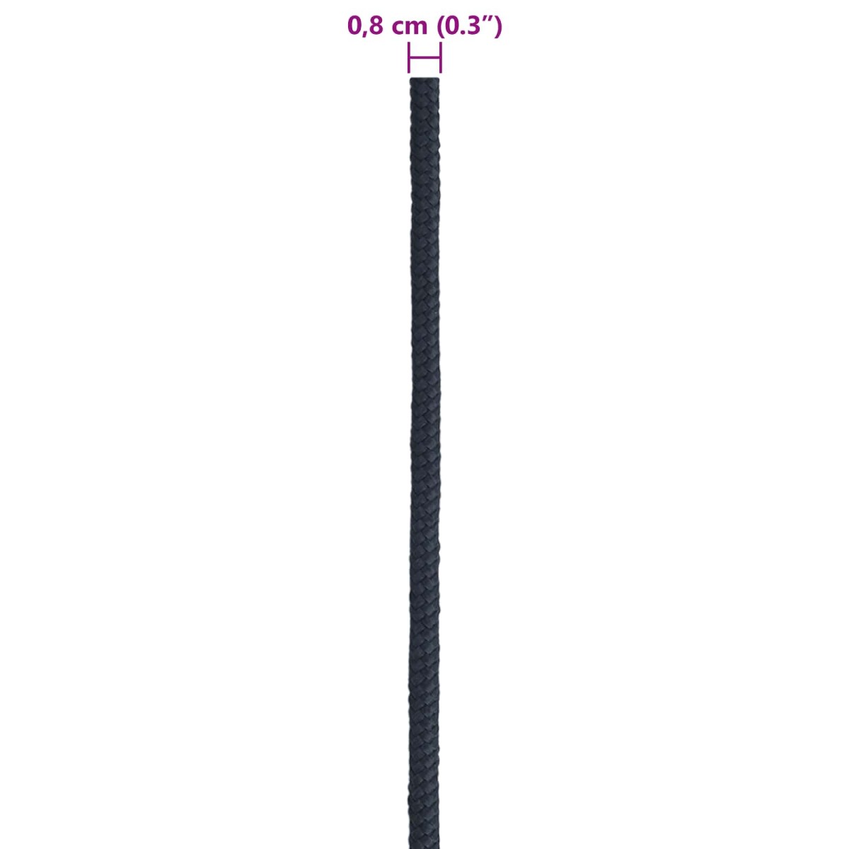 vidaXL Σχοινί Boat 0.8 mm 250 m Βασιλικό Μπλε Πολυεστέρας