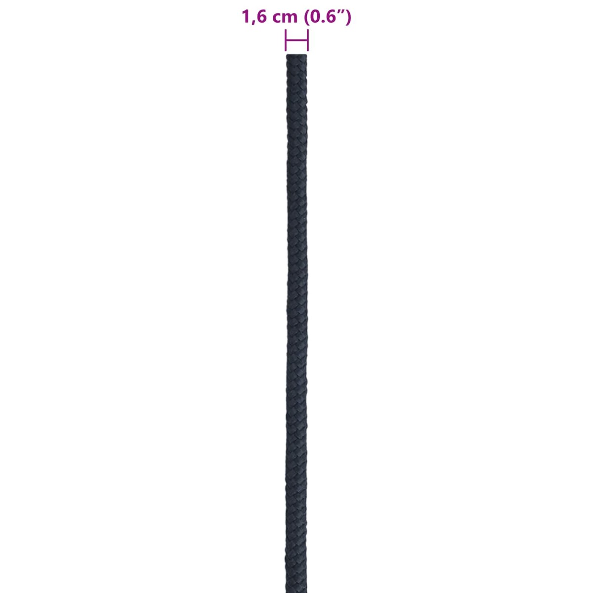 vidaXL Σχοινί Boat 1.6 mm 25 m Βασιλικό Μπλε Πολυεστέρας