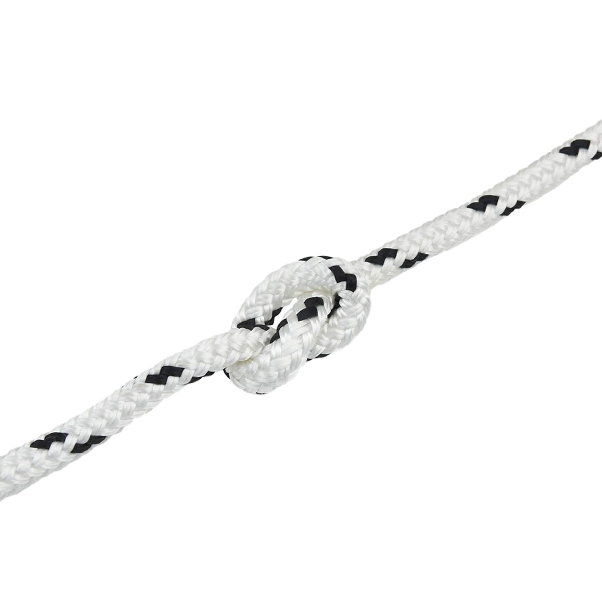 vidaXL Σχοινί Boat 12 mm 6 m Λευκό και Μαύρο Πολυεστέρας