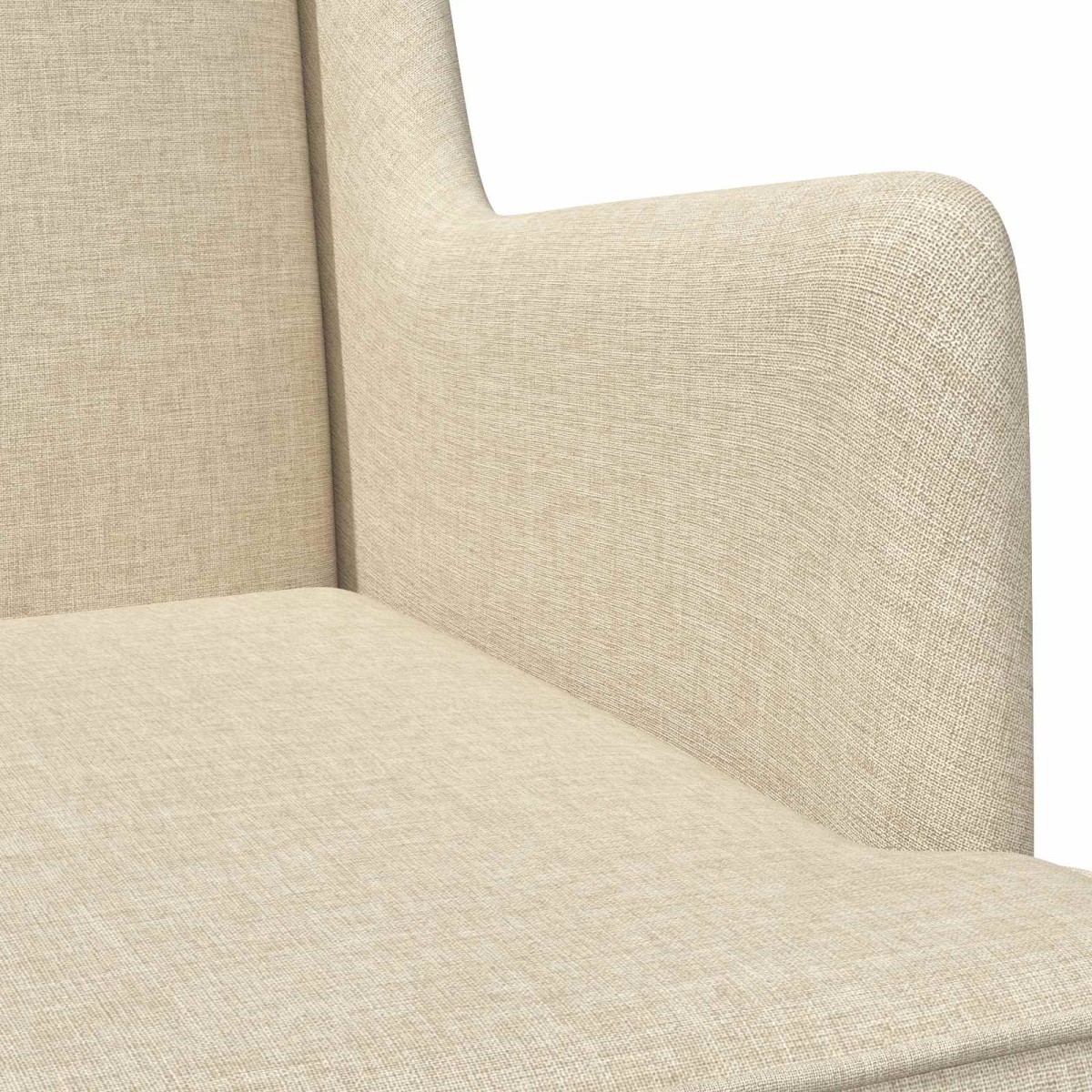 vidaXL Κουνιστή καρέκλα Κρεμ 62 x 80 x 85 εκ ύφασμα