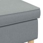 vidaXL Πολυθρόνα Ποδιών Ανοιχτό γκρι 55 x 35 x 41 εκ Πολυεστέρας