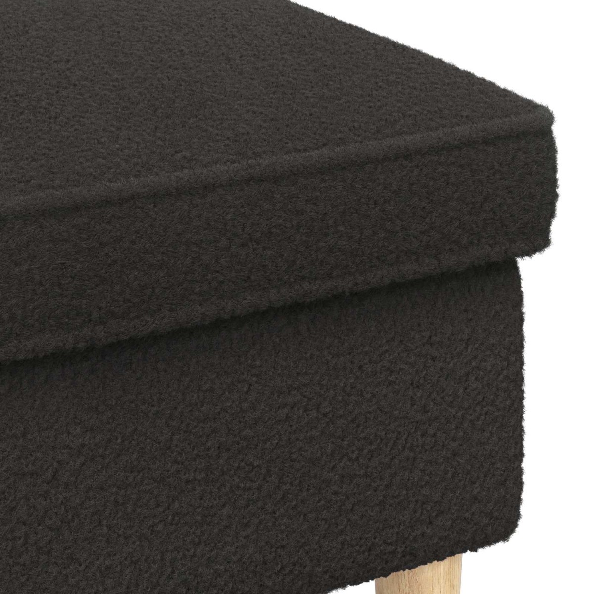 vidaXL Πολυθρόνα Ποδιών Μαύρο 55 x 35 x 41 εκ Μπουκλέ