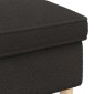 vidaXL Πολυθρόνα Ποδιών Μαύρο 55 x 35 x 41 εκ Μπουκλέ