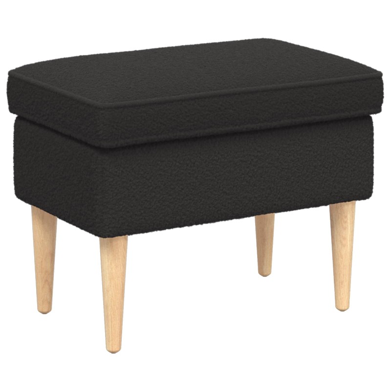 vidaXL Πολυθρόνα Ποδιών Μαύρο 55 x 35 x 41 εκ Μπουκλέ