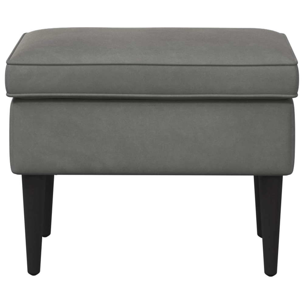 vidaXL Πολυθρόνα Ποδιών Σκούρο Γκρι 55 x 35 x 41 εκ Βελούδο