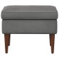 vidaXL Πολυθρόνα Ποδιών Σκούρο Γκρι 55 x 35 x 41 εκ Βελούδο