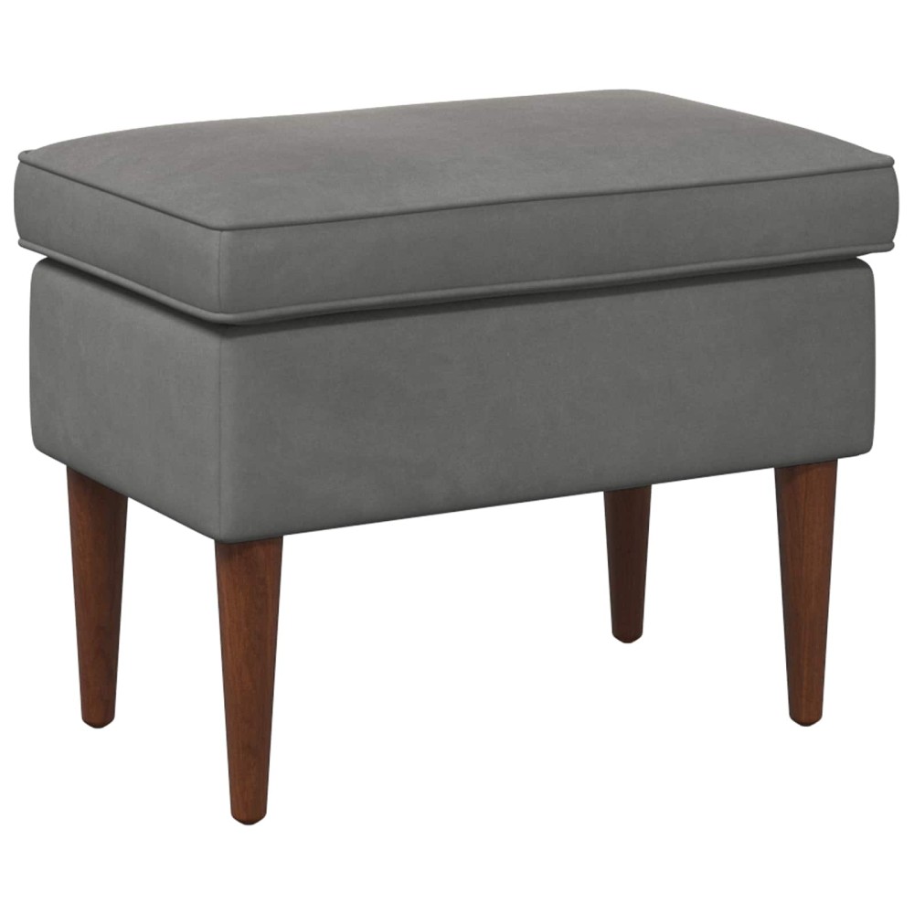 vidaXL Πολυθρόνα Ποδιών Σκούρο Γκρι 55 x 35 x 41 εκ Βελούδο