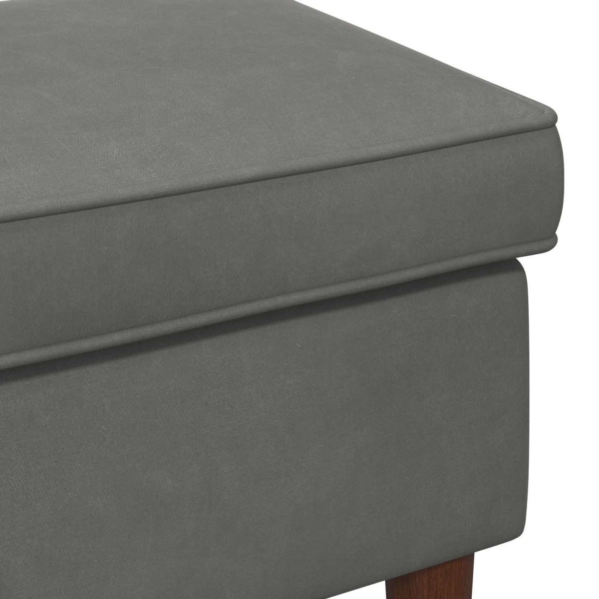 vidaXL Πολυθρόνα Ποδιών Σκούρο Γκρι 55 x 35 x 41 εκ Βελούδο