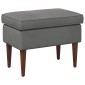 vidaXL Πολυθρόνα Ποδιών Σκούρο Γκρι 55 x 35 x 41 εκ Βελούδο