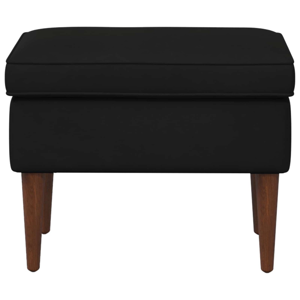 vidaXL Πολυθρόνα Ποδιών Μαύρο 55 x 35 x 41 εκ Βελούδο