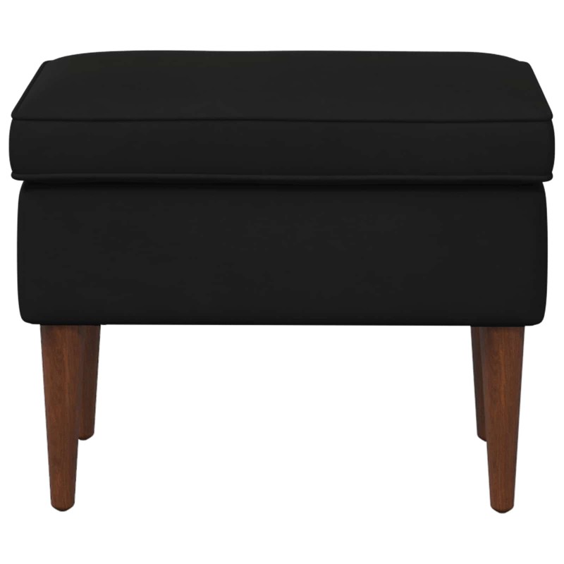 vidaXL Πολυθρόνα Ποδιών Μαύρο 55 x 35 x 41 εκ Βελούδο